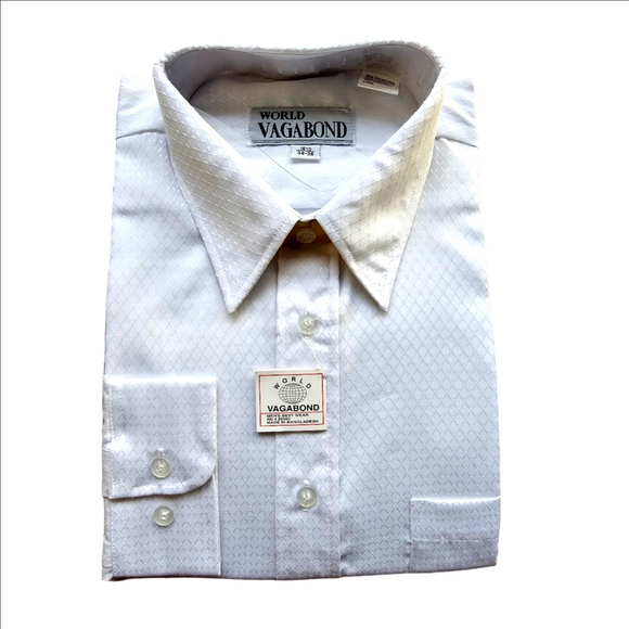 New Vintage Textured Dress Shirt - Picture 1 of 8